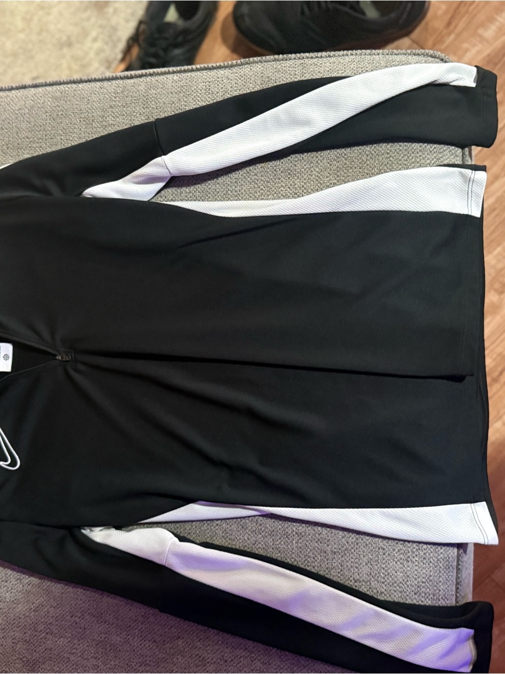 Nike Women’s Black Jacket with White Panel Stripes